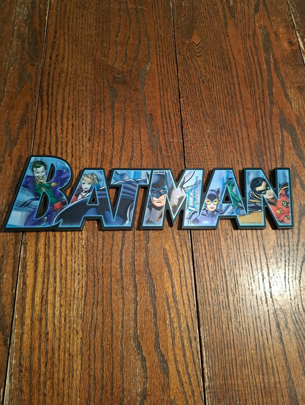 DC Comics Batman Wooden Character Letter 3D Logo Wall Sign Decor Open Road